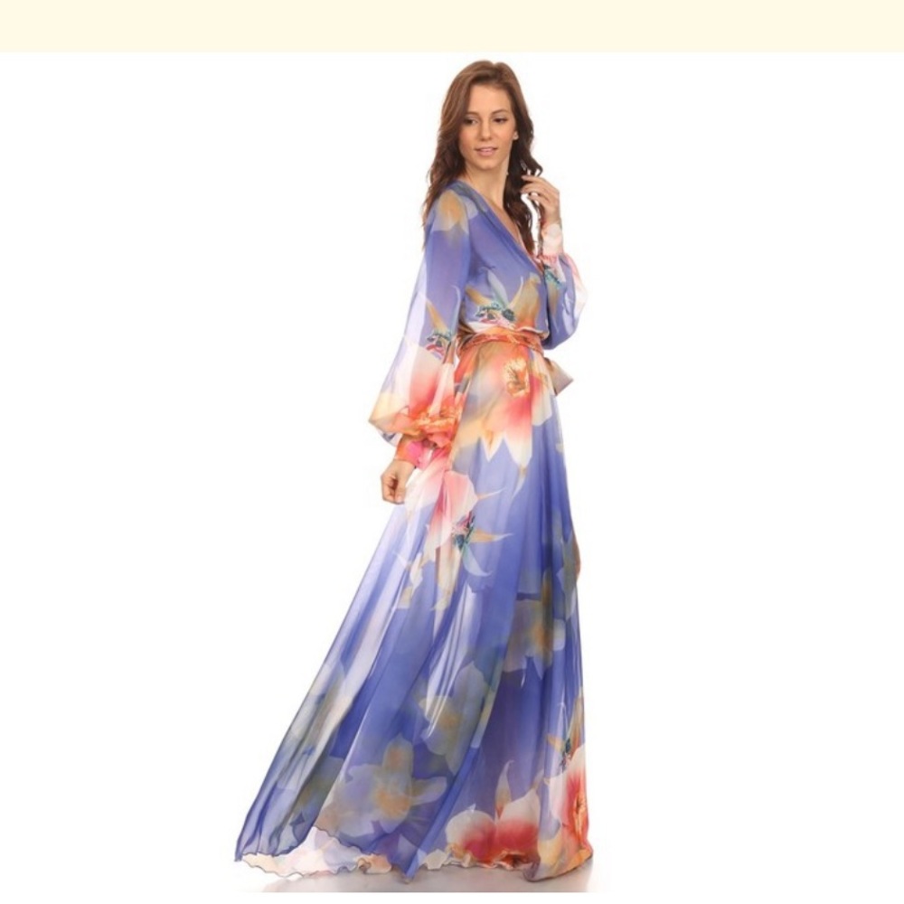 Karen T Designs: Floral Maxi Dress 💐 GORGEOUS!!